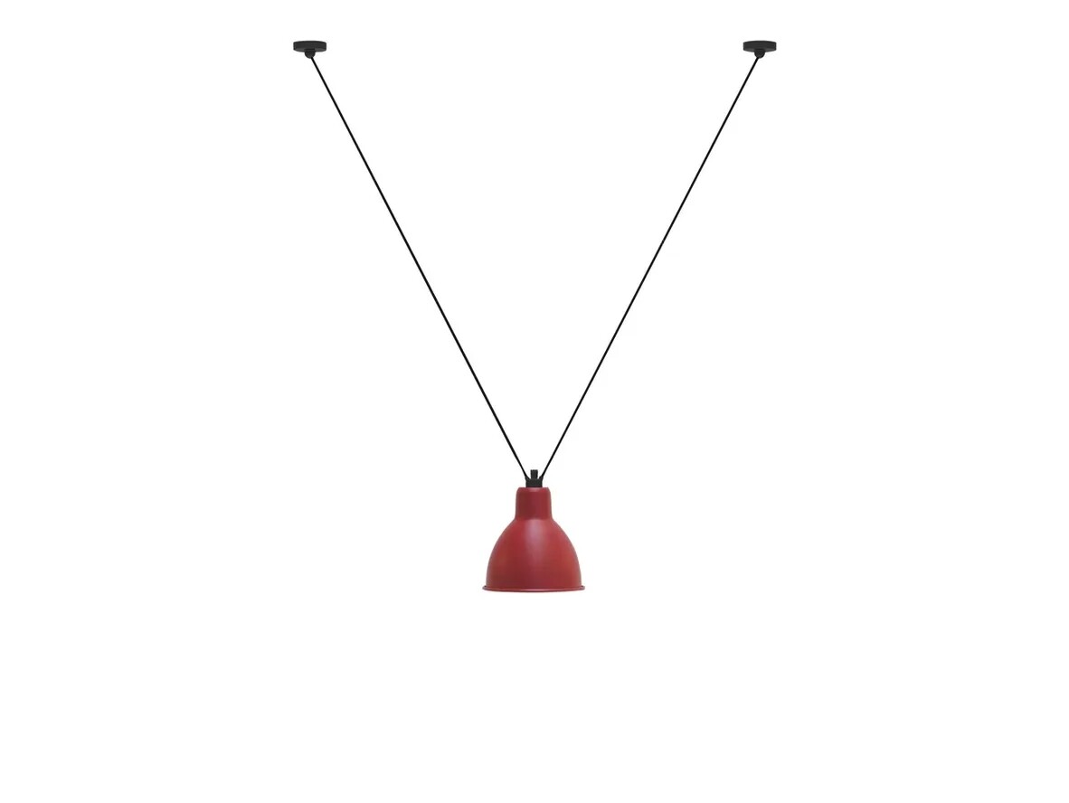 DCW - 323 XL Hanglamp Rond Rood Lampe Gras