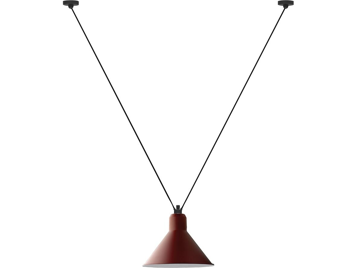 DCW - 323 XL Hanglamp Kegelvormig Rood Lampe Gras