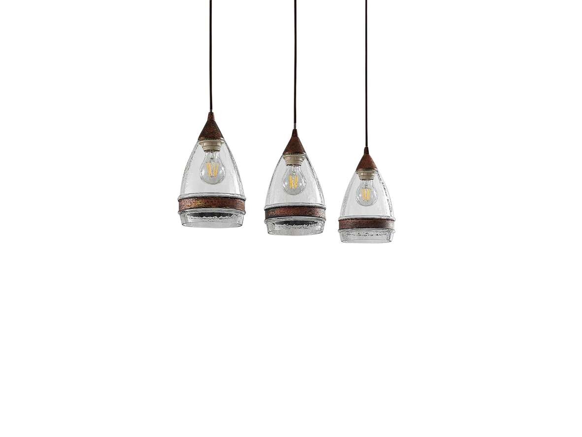 Lindby - Millina 3 Hanglamp Rust/Clear Lindby