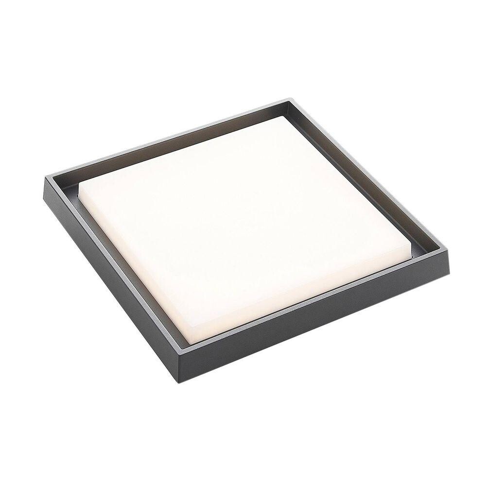 Lucande - Birta LED Square Buiten Plafondlamp 34x34 Dark Grey