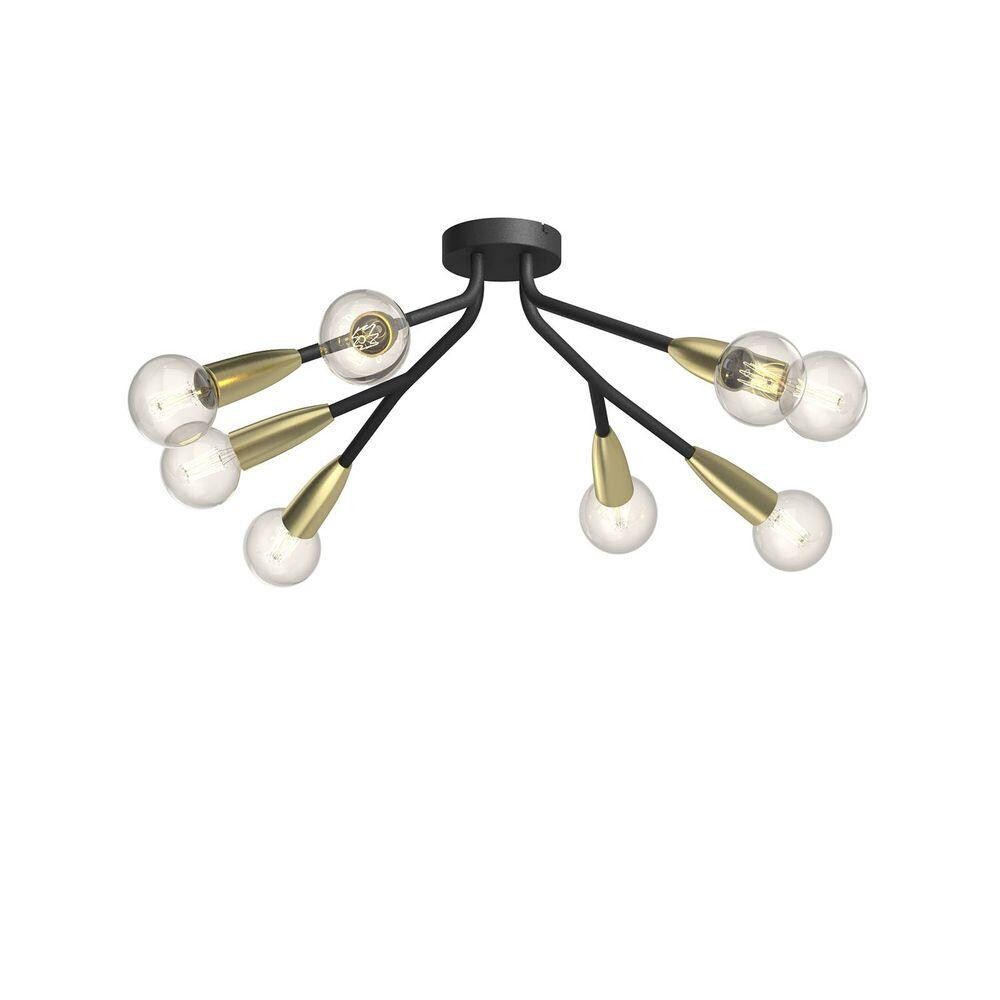 Lucande - Carlea 8 Plafondlamp Black/Brass
