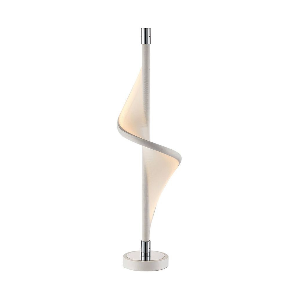 Edano LED Taffellamp White/Chrome - Lucande