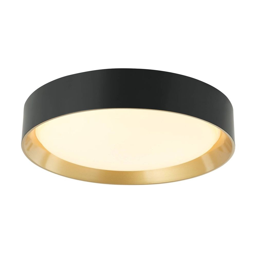 Lindby - Kambia LED Plafondlamp Ø55 Black/Gold