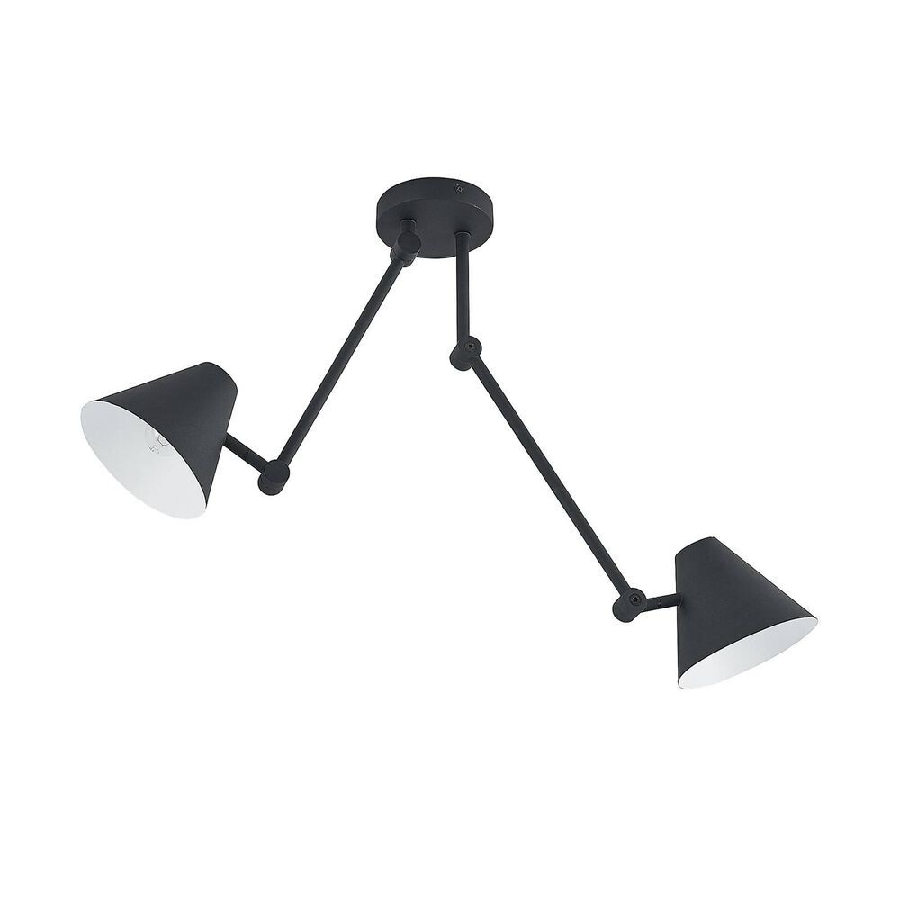 Lucande - Phina 2 Plafondlamp Black