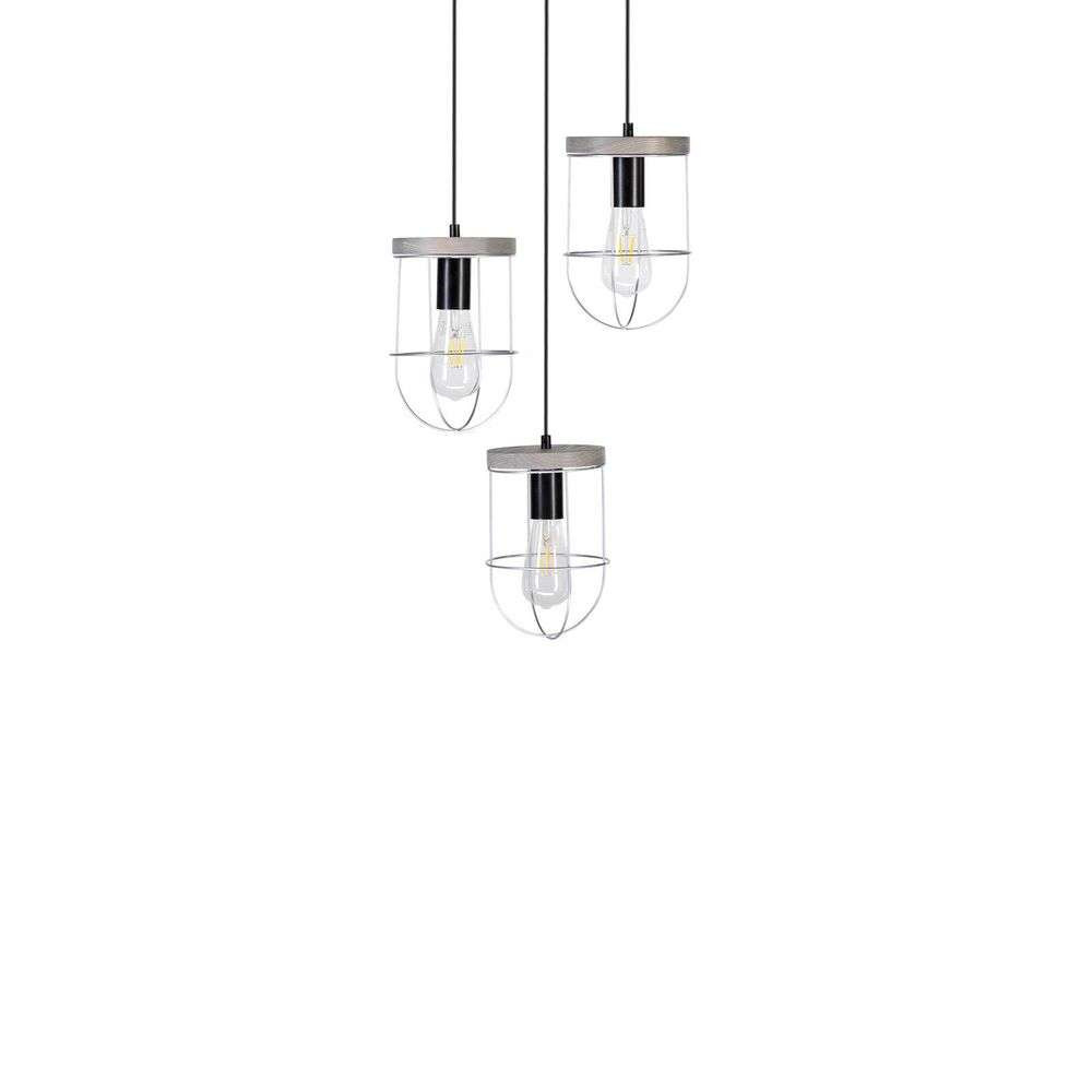 Envostar - Neptuna Cluster Hanglamp Grey Wood/Black/Grey Envostar