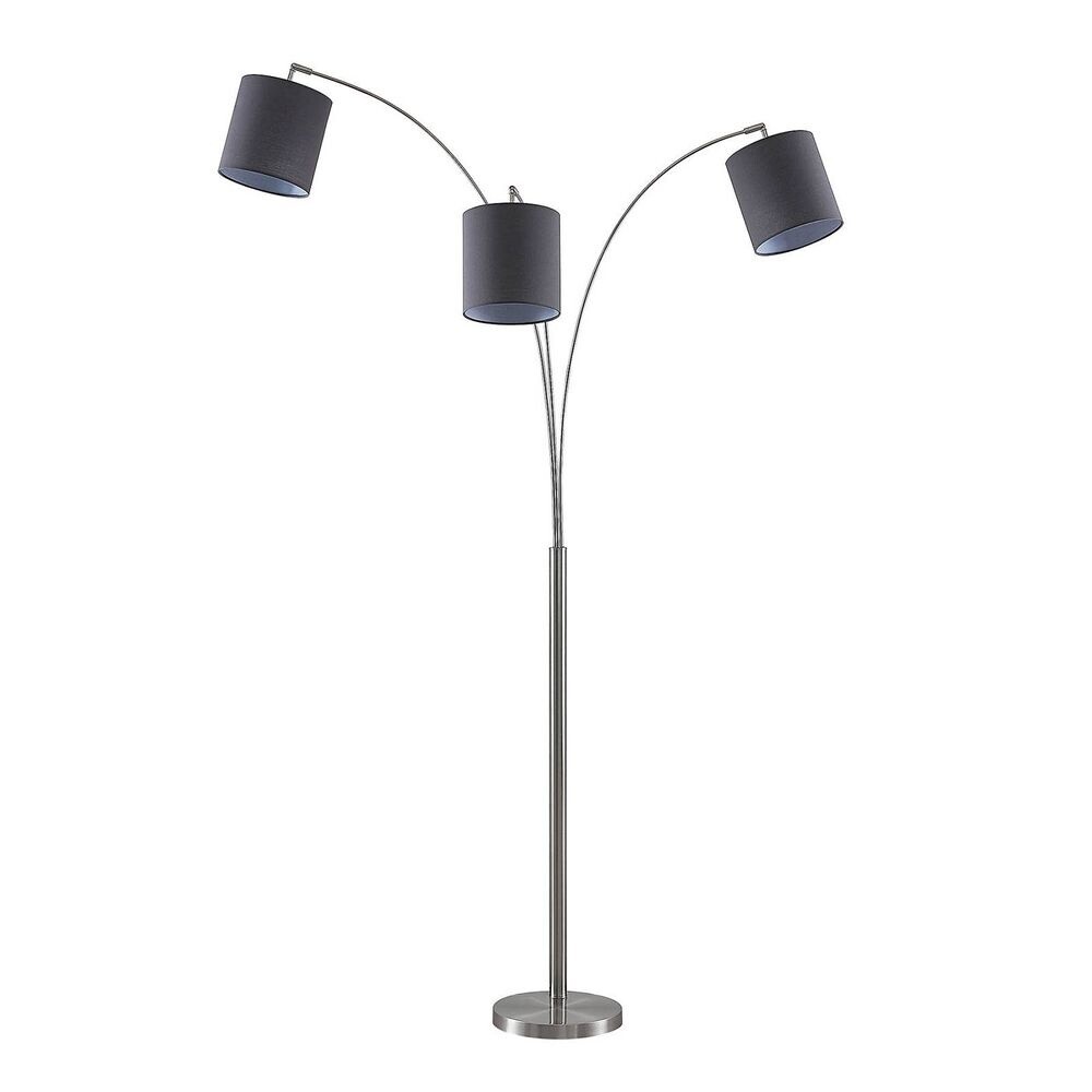 Nanika Vloerlamp Nickel/Dark Grey - Lindby