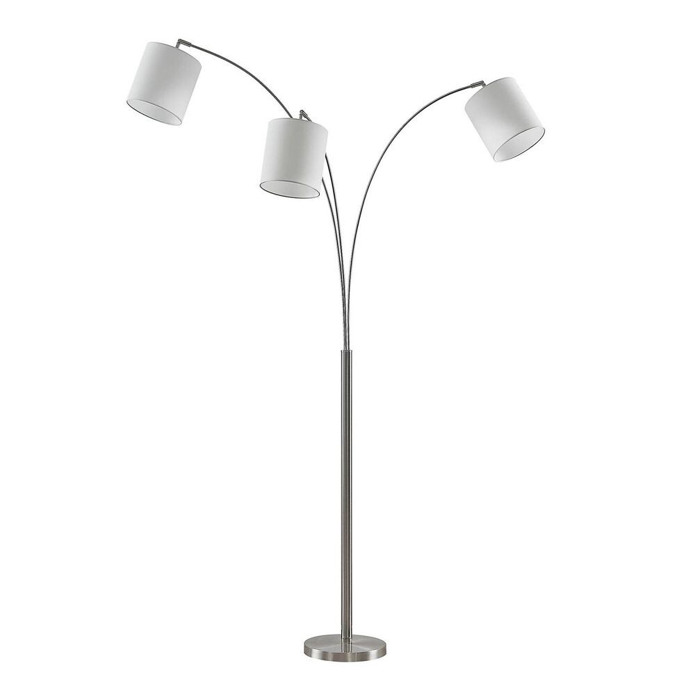 Nanika Vloerlamp Chrome/White - Lindby
