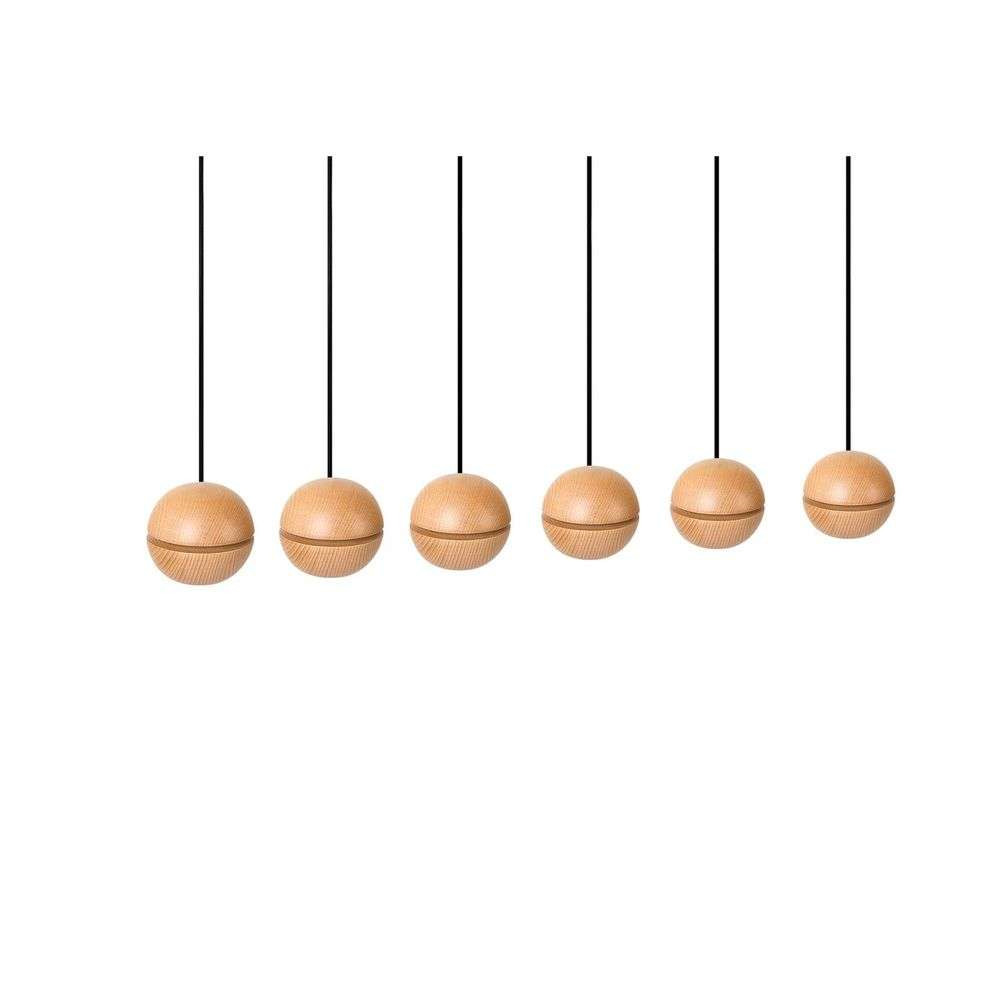 Envostar - Wooden Balls 6 Hanglamp Wood/Black