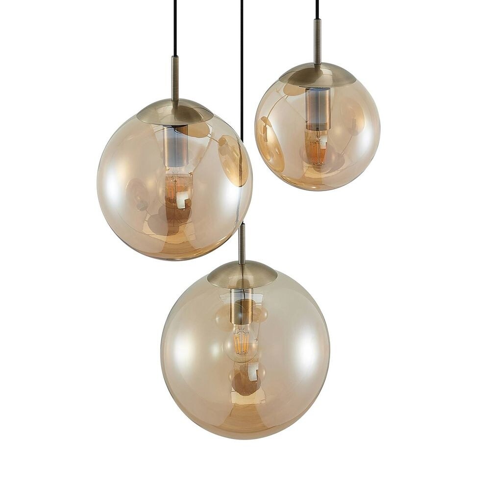 Lindby - Teeja 3 Cluster Hanglamp Amber