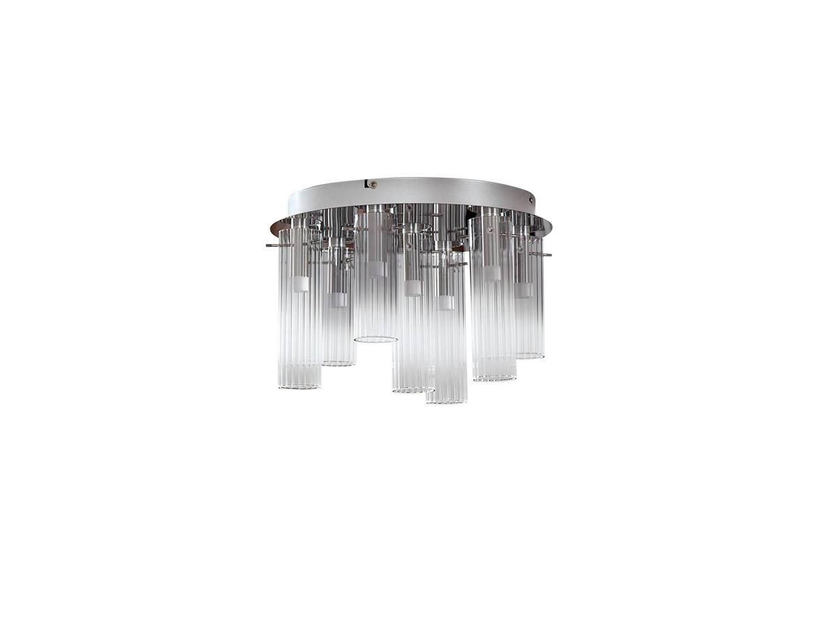 Lucande - Korvitha 7 LED Plafondlamp Smoke/Silver Lucande