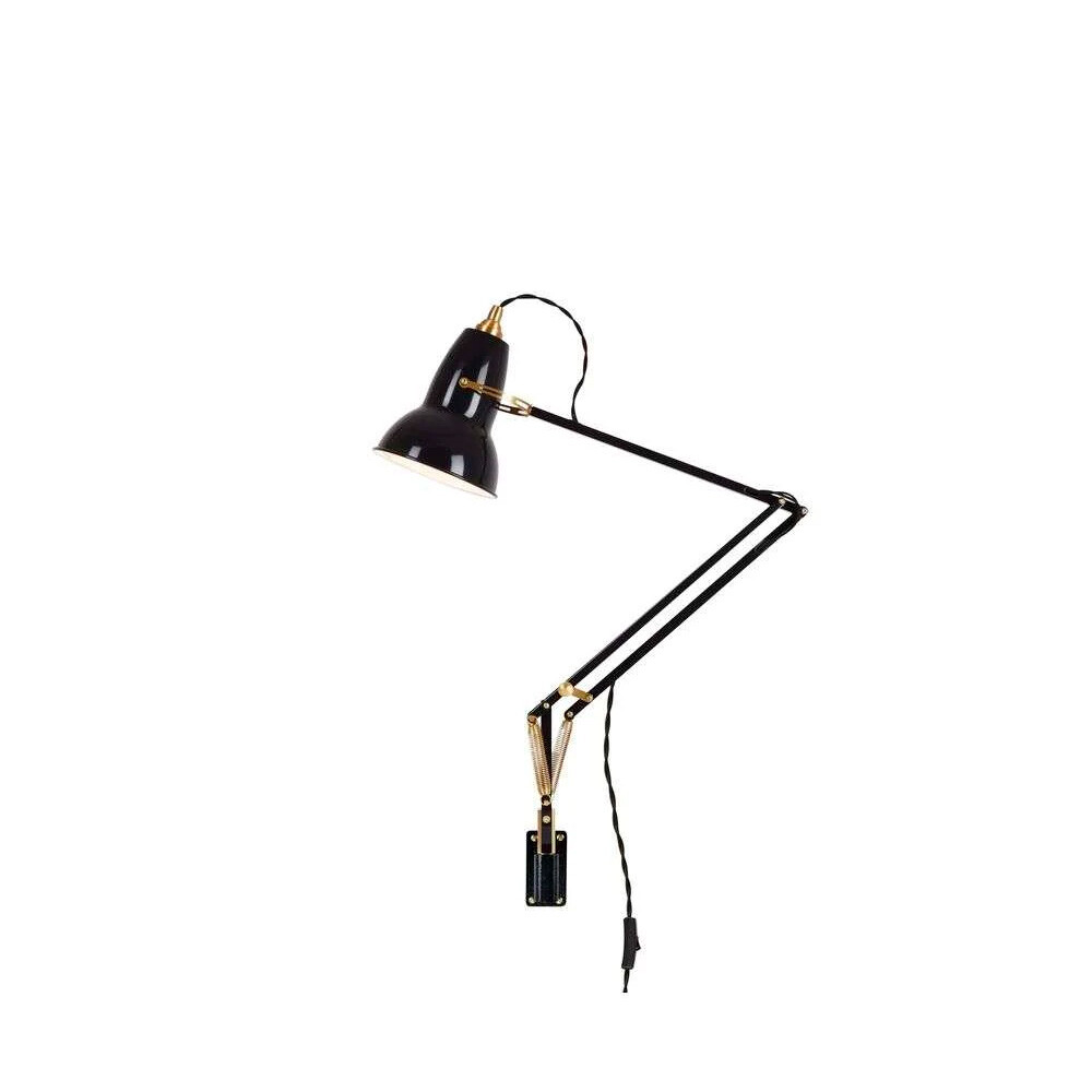 Anglepoise - Original 1227 Brass Wandlamp met montage Jet Black