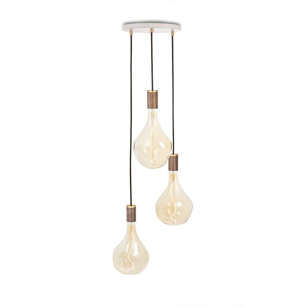 Walnut Triple Hanglamp m/Voronoi II White Canopy - Tala