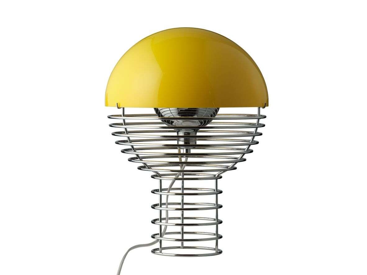 Verpan - Wire Tafellamp Ø30 Chrome/Yellow Verpan