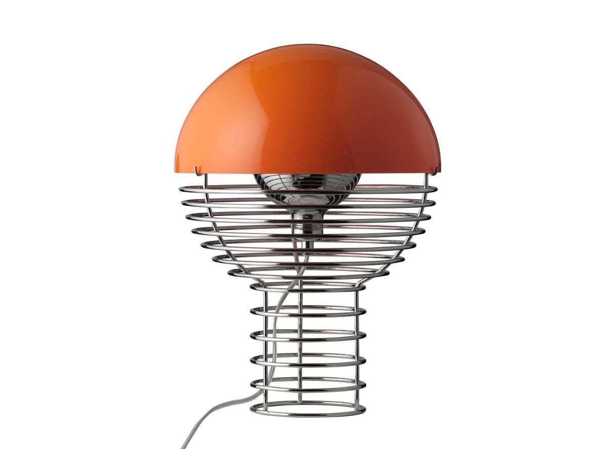 Verpan - Wire Tafellamp Ø30 Chrome/Orange Verpan
