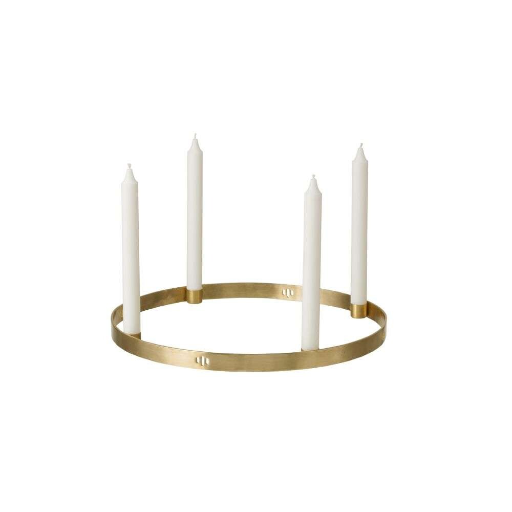 Candle Holder Circle Large Brass - ferm LIVING