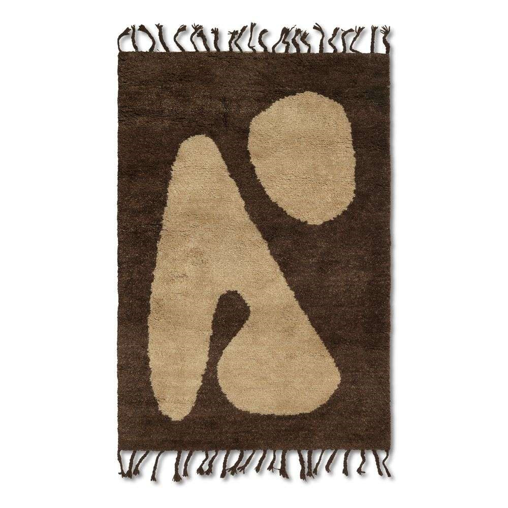 ferm LIVING - Abstract Rug Small Brown/Off-White ferm LIVING