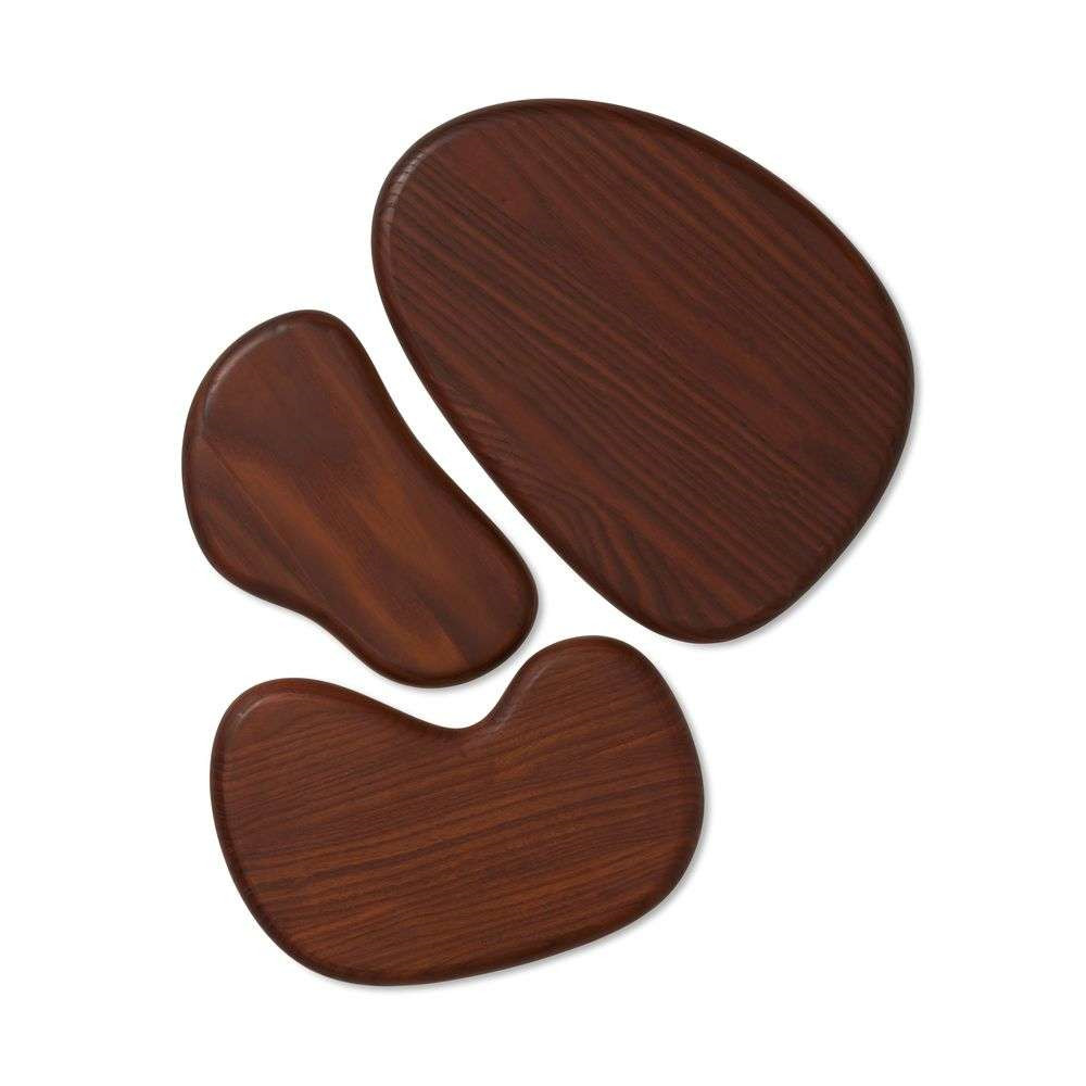 ferm LIVING - Cairn Cutting Boards Set of 3 Dark Brown