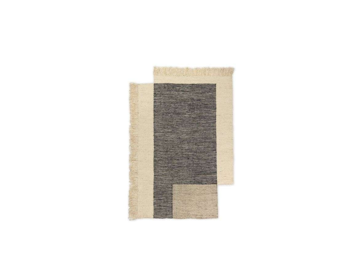 ferm LIVING - Counter Rug 140 x 200 Charcoal/Off-White ferm LIVING
