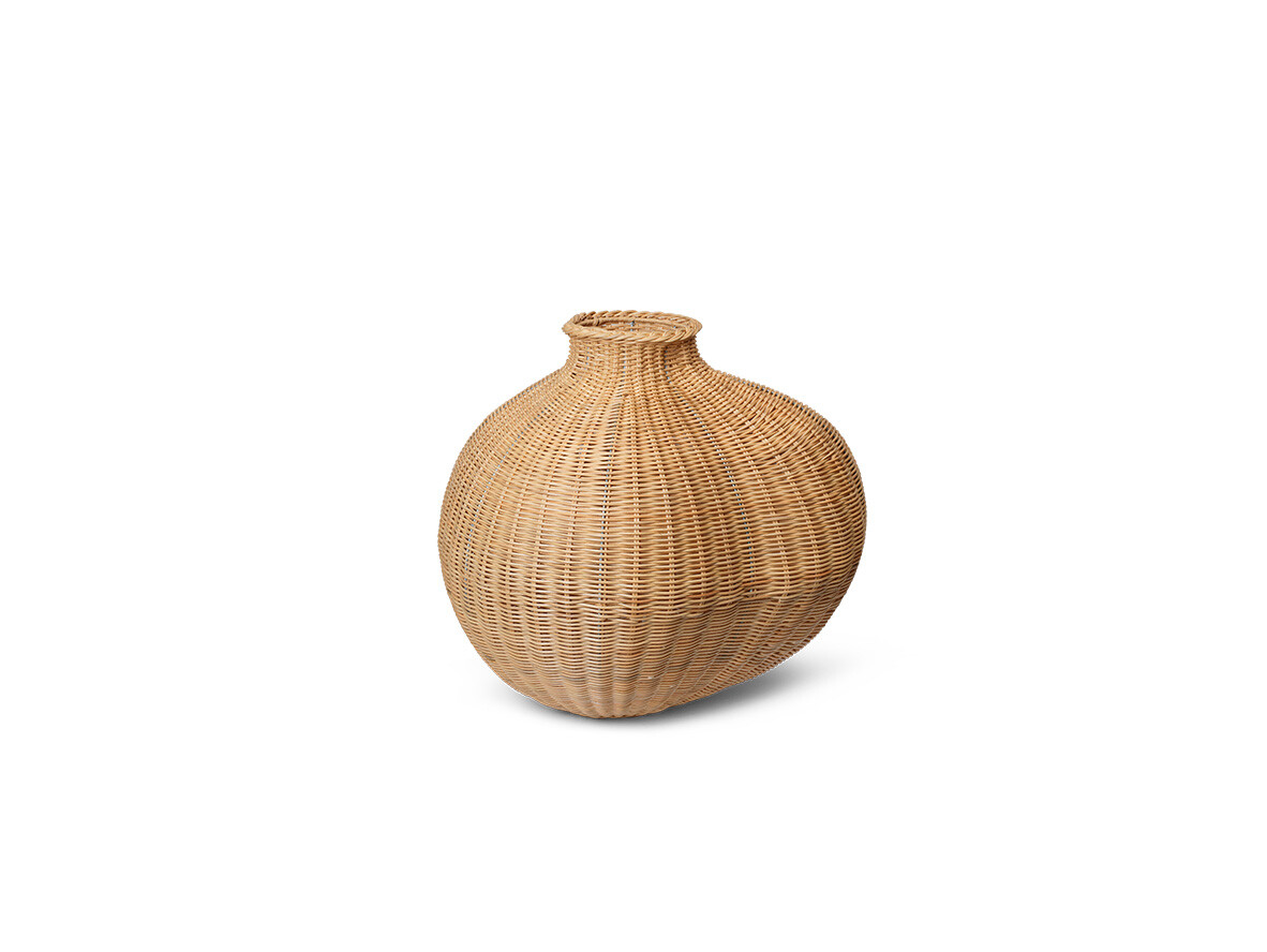 ferm LIVING - Bola Braided Floor Vase Natural ferm LIVING