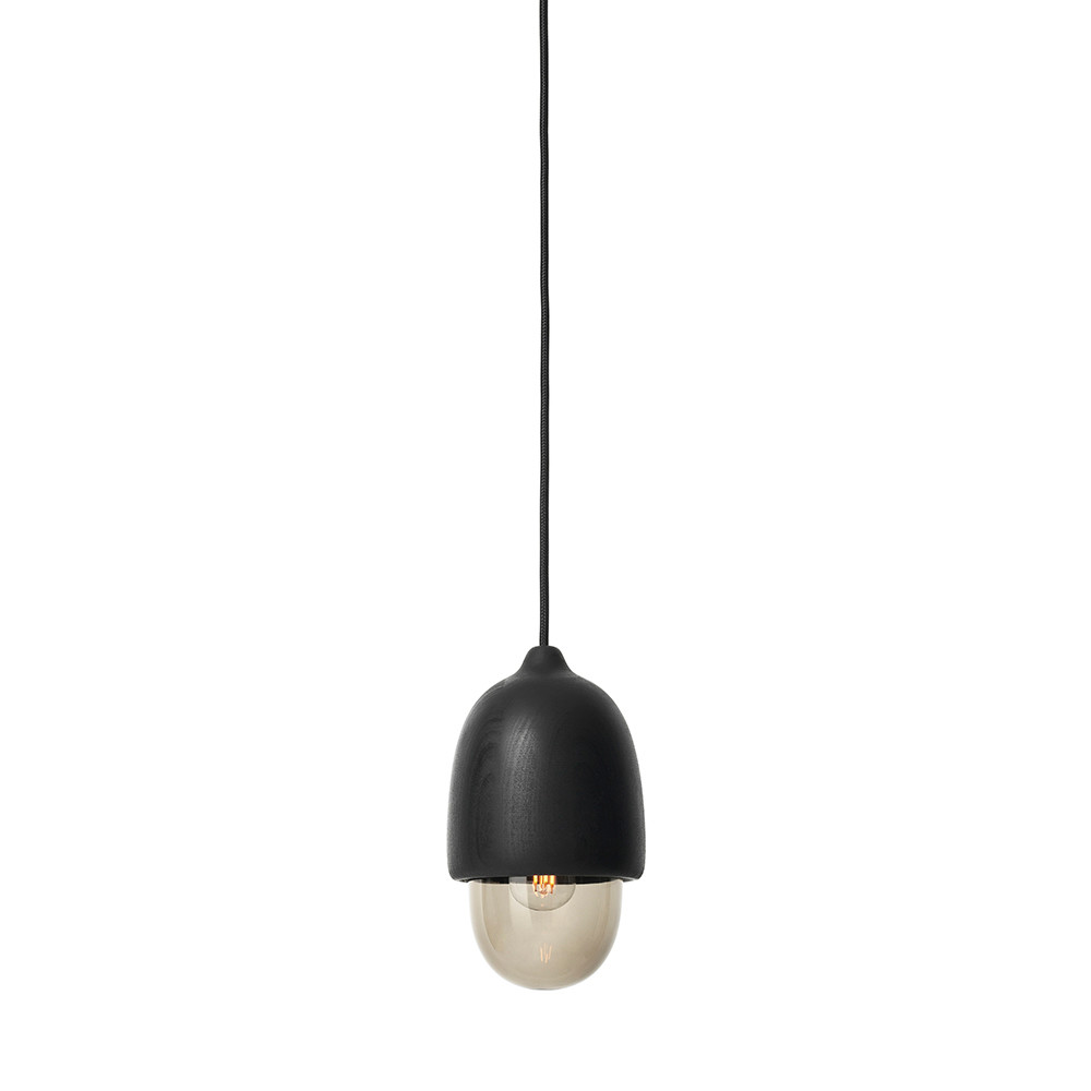 Mater - Terho Hanglamp Small Black/Smoked Transparent Glass