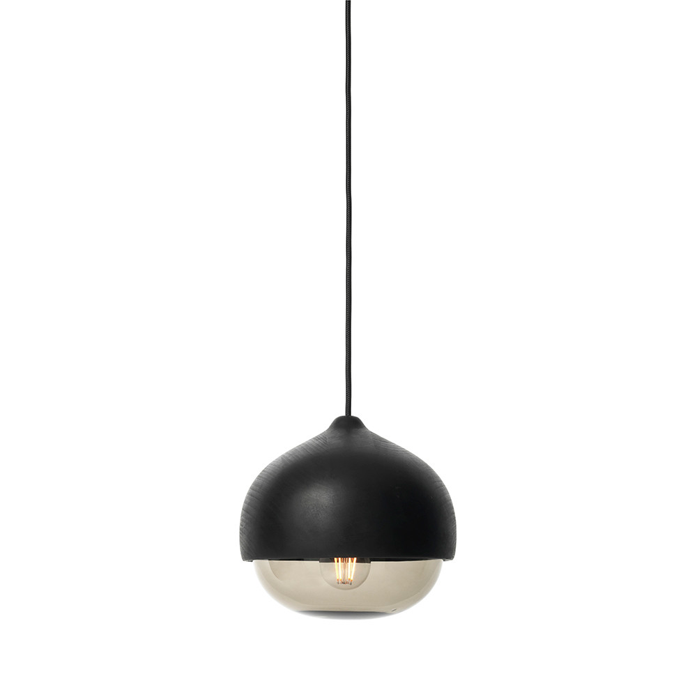 Mater - Terho Hanglamp Medium Black/Smoked Transparent Glass