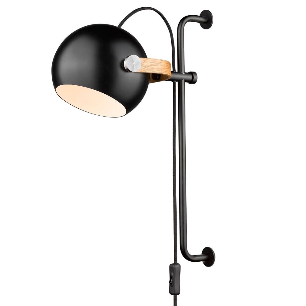 Halo Design - D.C Wandlamp Long Ø18 Black/Oak Halo Design