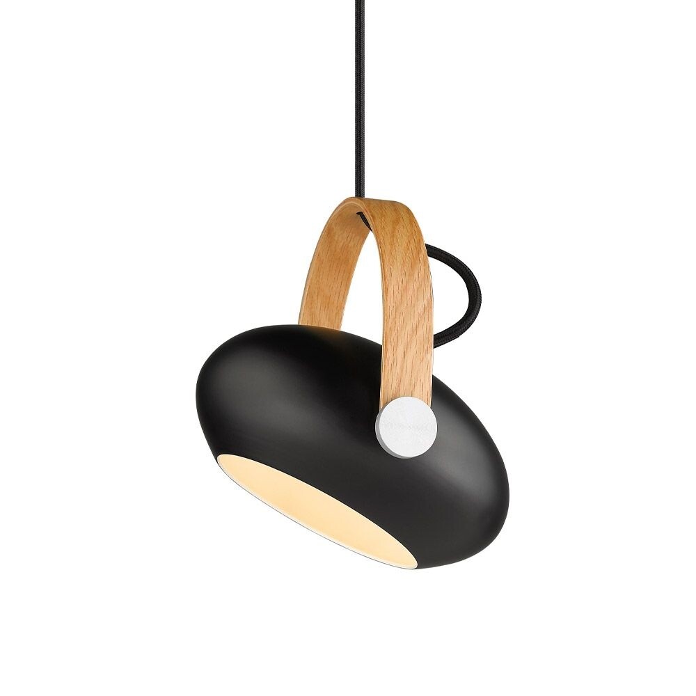 Halo Design - D.C Hanglamp Ø18 Black/Oak Halo Design