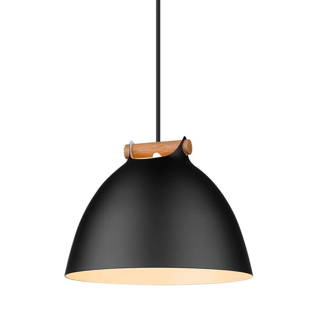 Halo Design - Århus Hanglamp Ø24 Black/Wood Halo Design