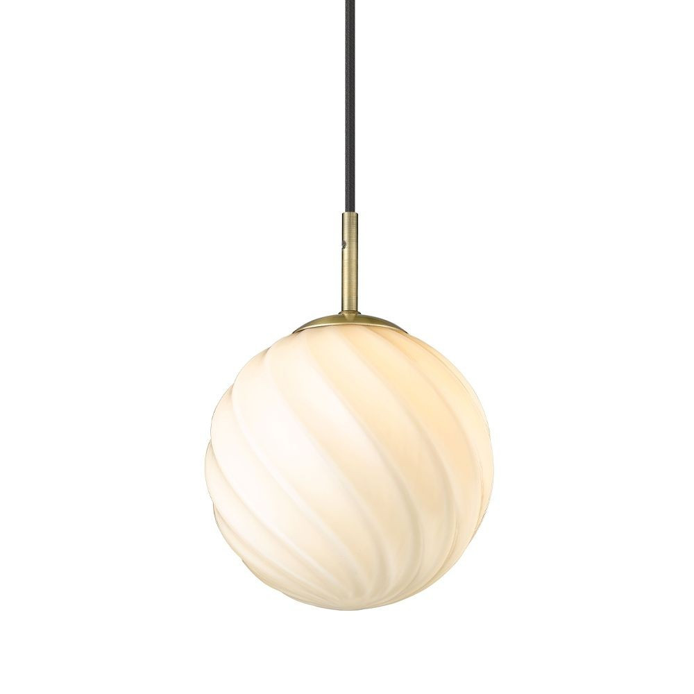 Halo Design - Twist Ball Hanglamp Ø15 Opal/Brass