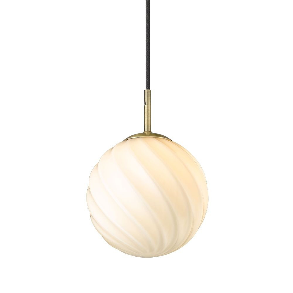 Halo Design - Twist Ball Hanglamp Ø15 Opal/Brass Halo Design