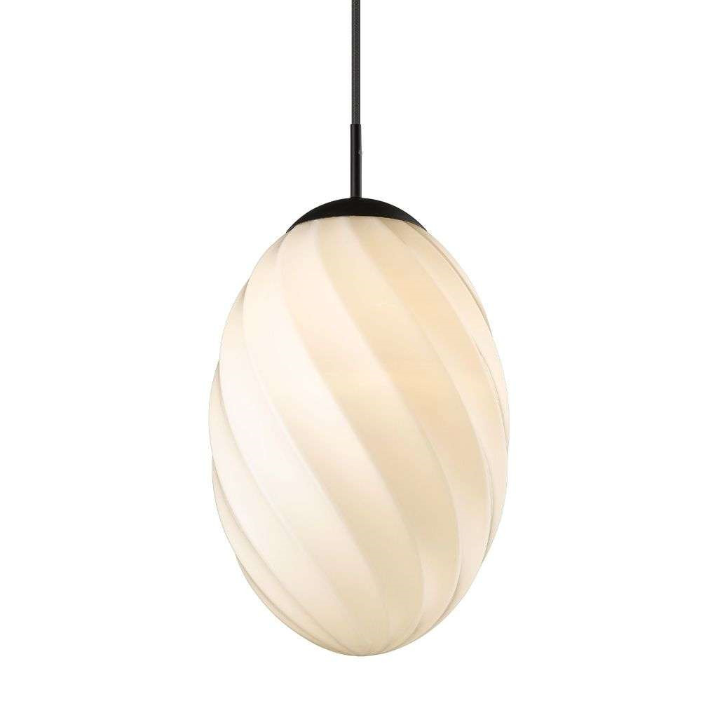 Halo Design - Twist Egg Hanglamp Ø25 Opal/Black