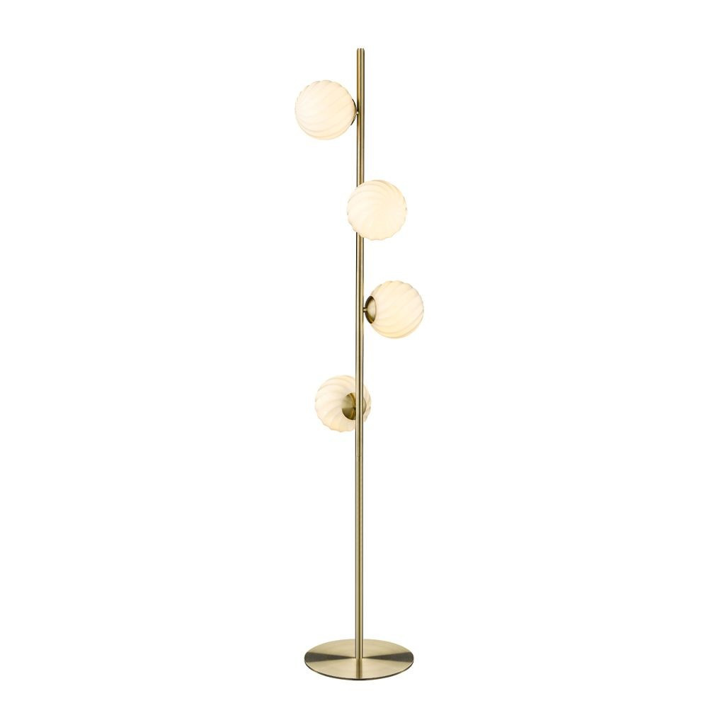 Halo Design - Twist 4 Vloerlamp Opal/Brass