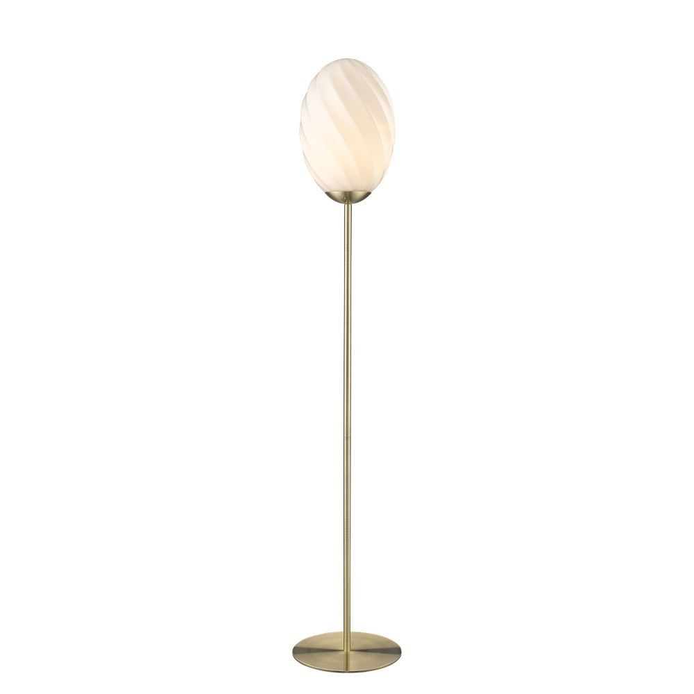 Halo Design - Twist Oval Vloerlamp Opal/Brass