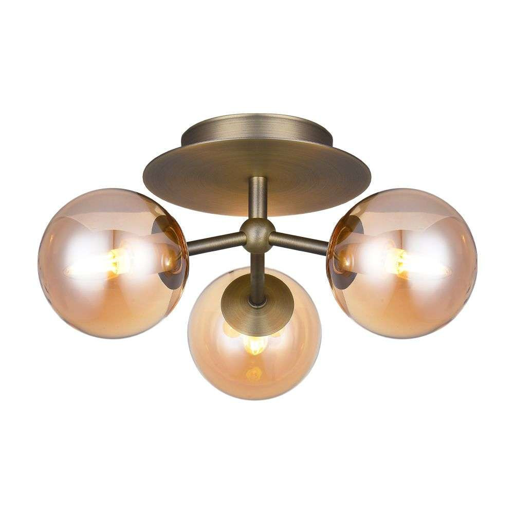 Halo Design - Atom Trio Plafondlamp Antique Brass Halo Design