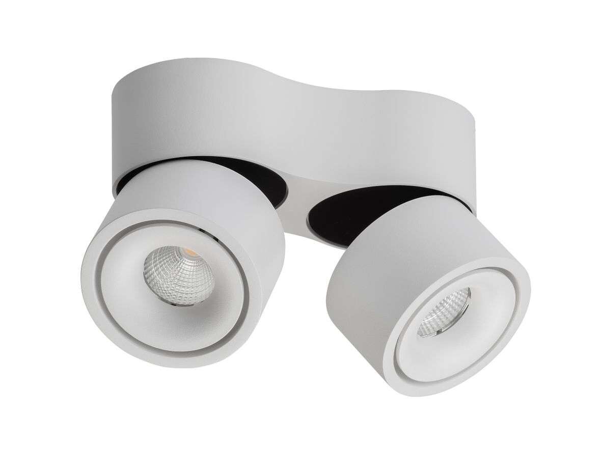 Antidark - Easy Mini Double W275 LED Plafondlamp w/Hole 2700K White