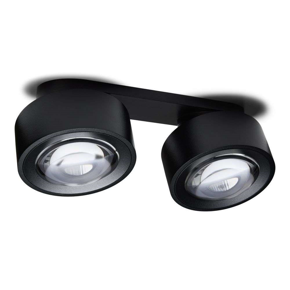 Antidark - Easy Lens Double Plafondlamp Dim-to-Warm 1800K-2700K Black