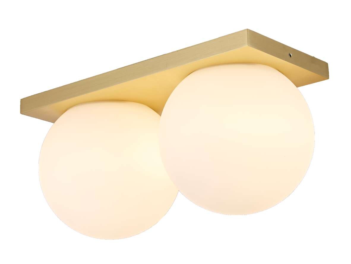 Antidark - Palla C2135 LED Plafondlamp Dim-to-Warm Opal/Brass Antidark