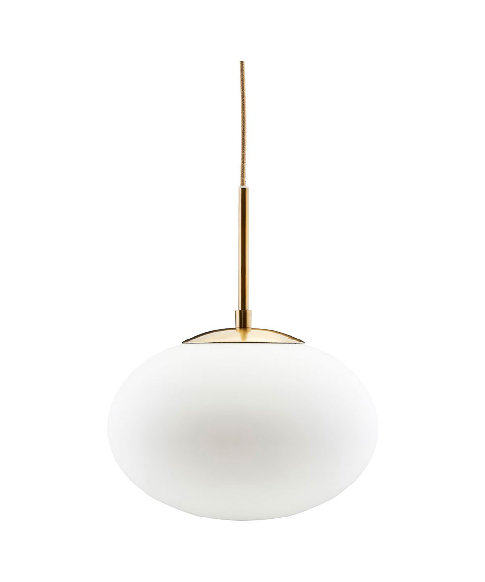 House Doctor - Opal Hanglamp Lamp Ø30cm Wit/Geelkoper