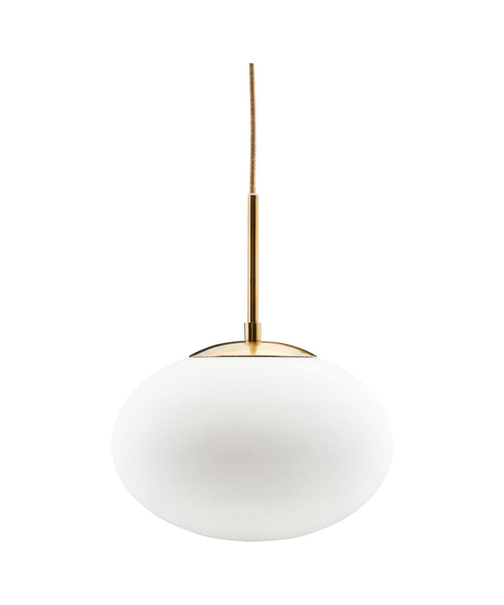 Opal pendel lampe Ã30cm hvid/messing house doctor lampekongen Pendler lamper