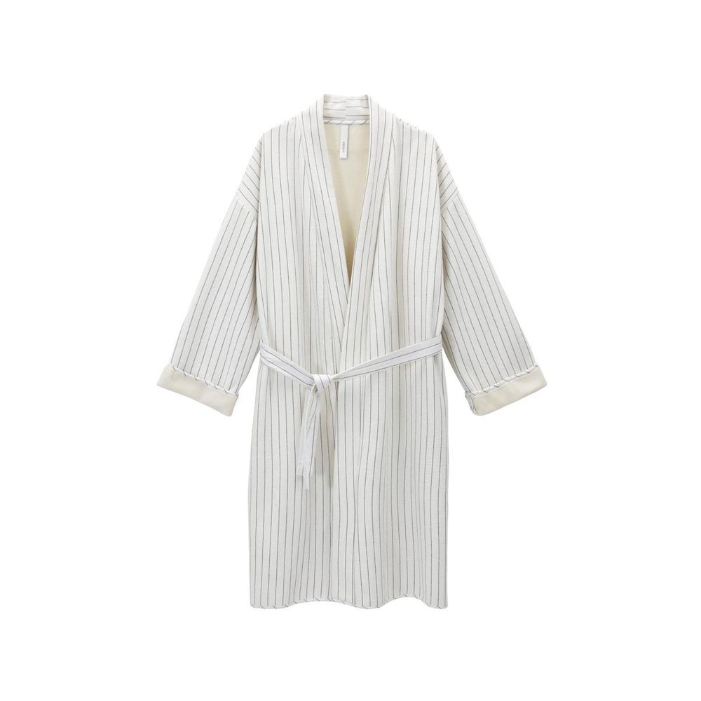Alrun Cotton Kimono Snow/Coal - ByNord