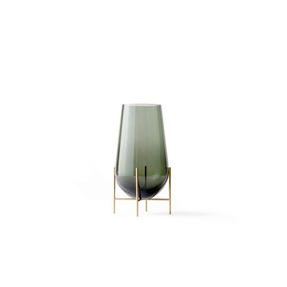 Echasse Vase Medium Smoke/Brushed Brass - Audo Copenhagen