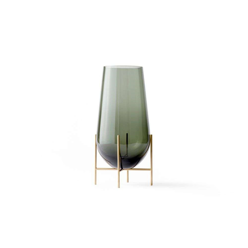 Echasse Vase Large Smoke/Brushed Brass - Audo Copenhagen