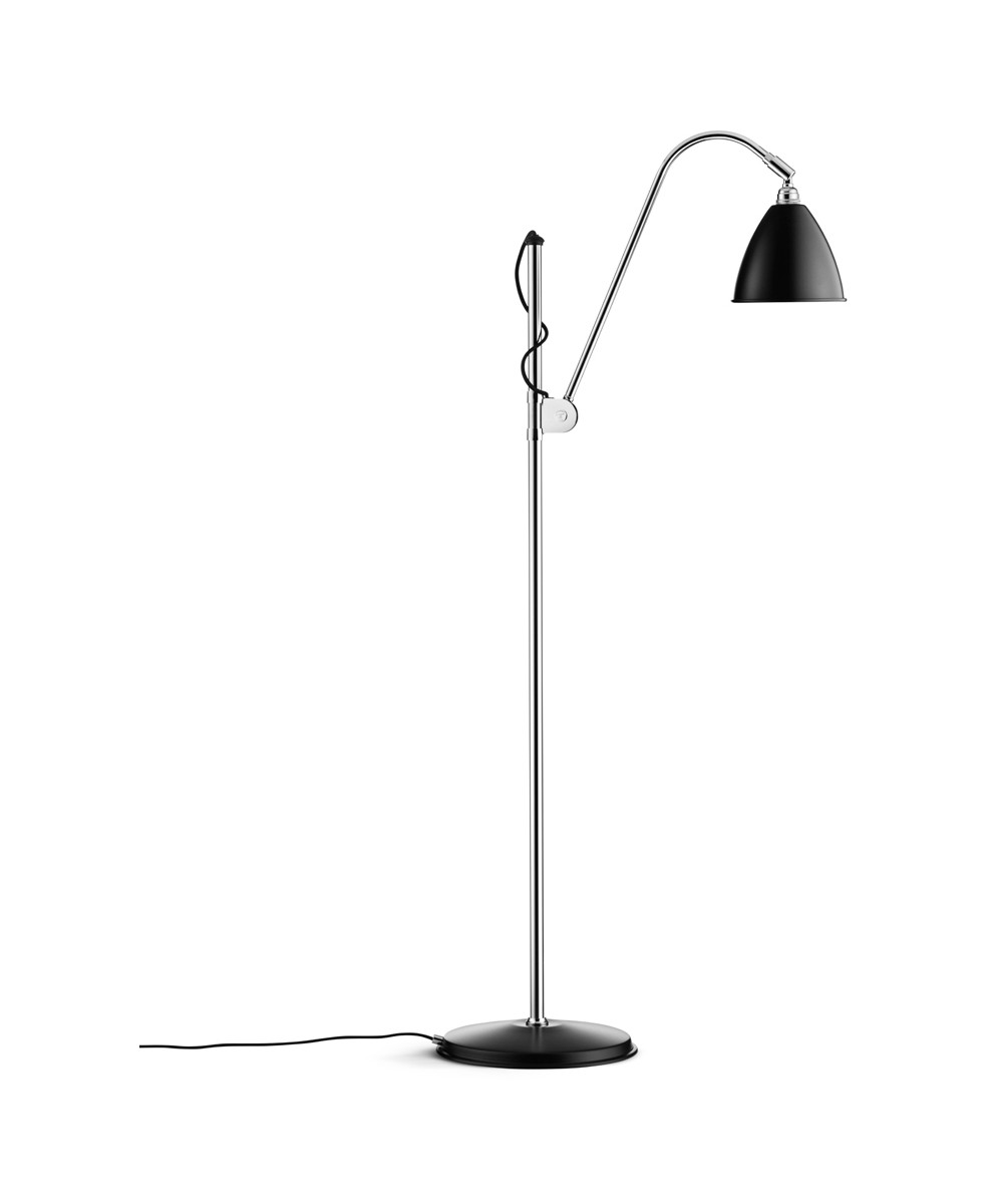 Gubi - Bestlite Bl3 VloerLamp Ø16 Chroom Zwart