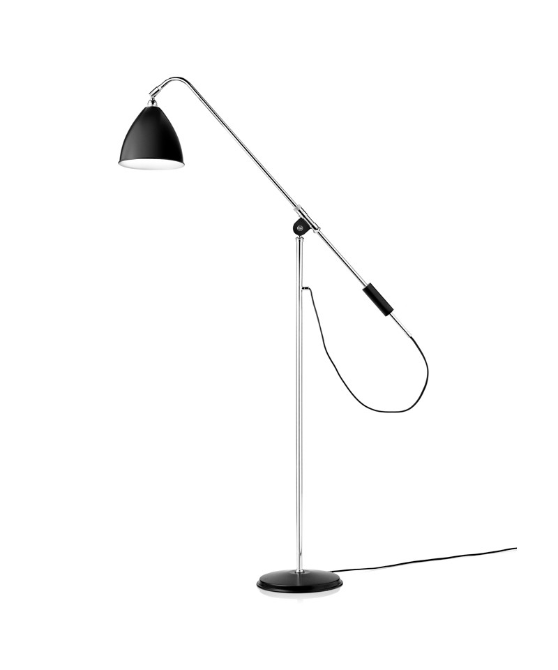 Gubi - Bestlite Bl4 VloerLamp Ø21 Chroom Zwart