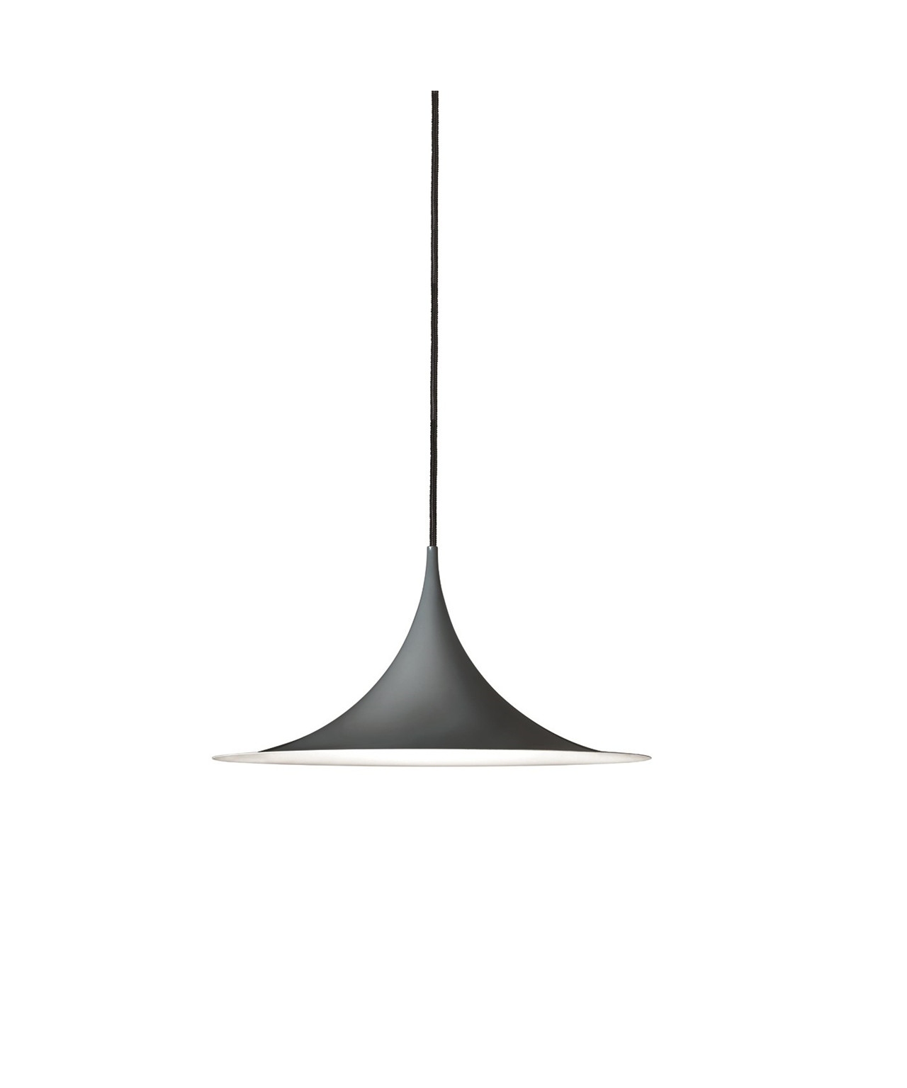 GUBI - Semi Hanglamp Ø47 Glanzend Antracit Gray