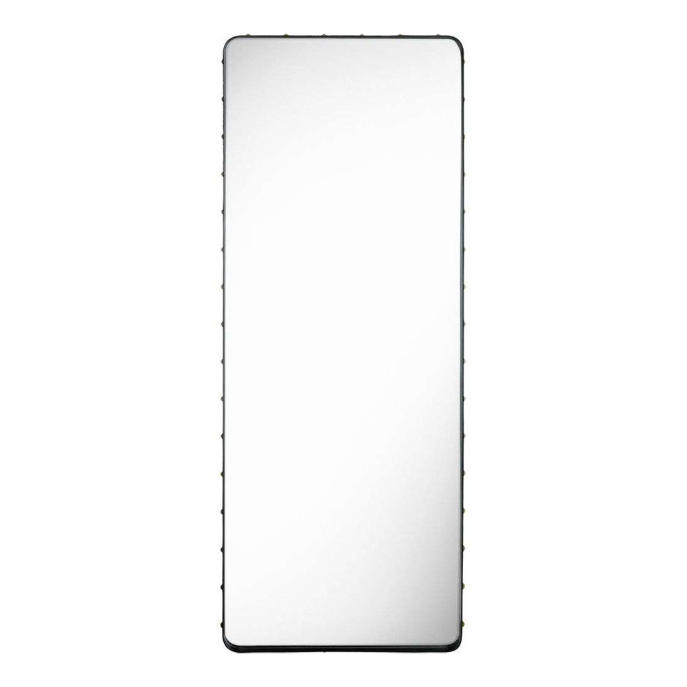 GUBI - Adnet Wall Mirror Rectangular 70X180 Black Leather