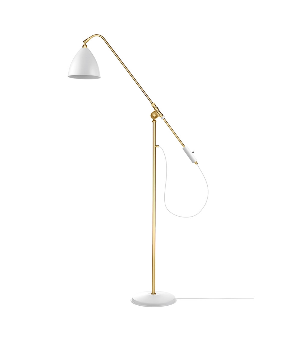 GUBI - Bestlite Bl4 VloerLamp Ø21 Geelkoper/Matte Wit