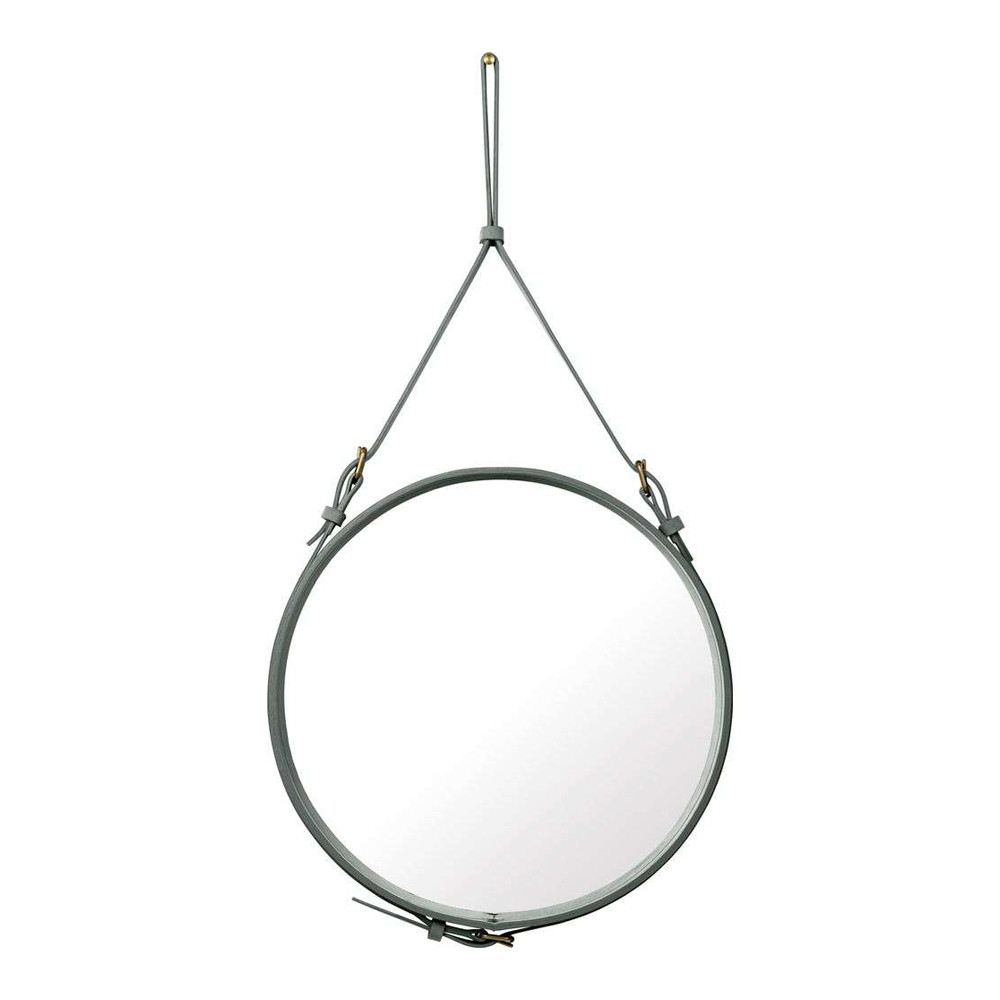Adnet Wall Mirror Circular Ø58 Alcantara Wild Dove - GUBI