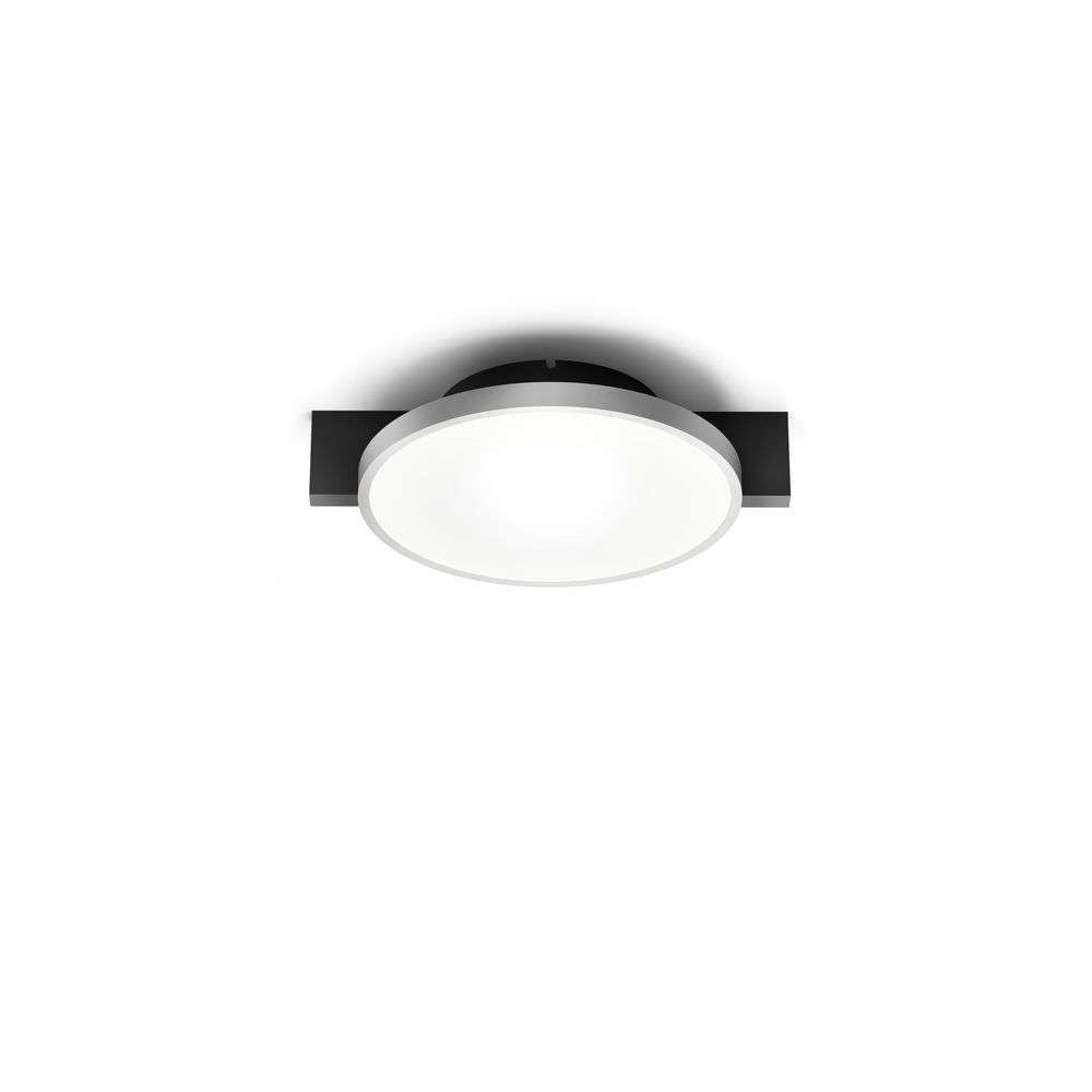 Light-Point - Inlay Round C1 Plafondlamp Matt Black/Satin Silver