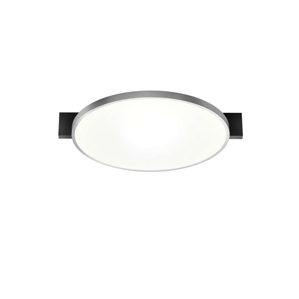 Light-Point - Inlay Round C2 Plafondlamp Matt Black/Satin Silver